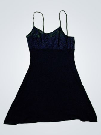 Black Dress with Lace Top