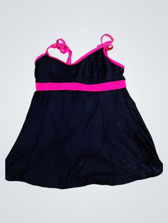 Black Dress with Pink Accents