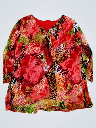 Blouse with Animal Print Design