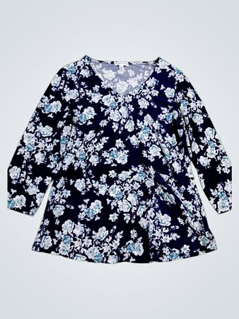 Ophelia Rose Floral Long-Sleeve Blouse