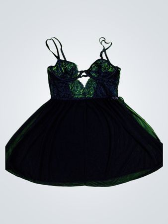 Adore Me Black Lace Babydoll