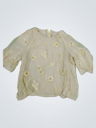 Blouse with Floral Embroidery