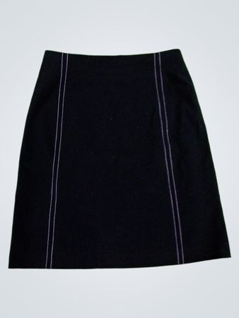 Black Skirt with White Stripes