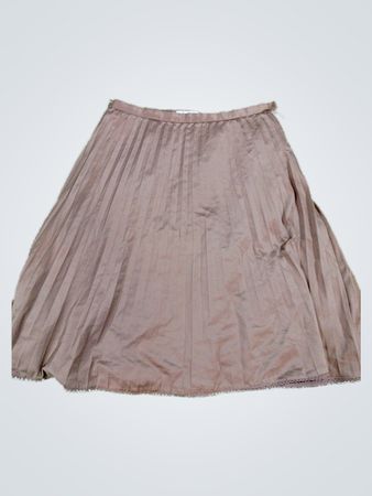 Brown Pleated Skirt