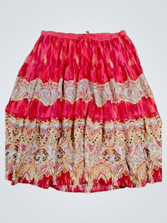 Red Paisley Skirt