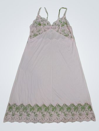 White Lace Trim Chemise
