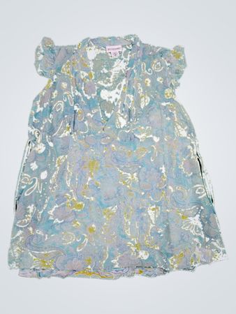 Motherhood Maternity Blue Green Floral Dress
