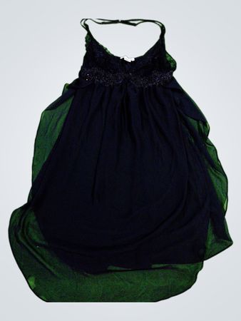 Linea Donatella Black Lace Chiffon Dress