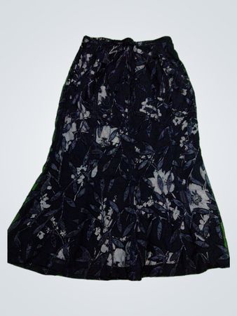 Black Floral Skirt