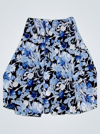 Blue Floral Skirt