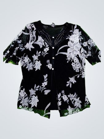 Appointments Black Floral Blouse