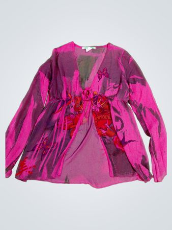 Daniel Benjamin Pink Floral Blouse