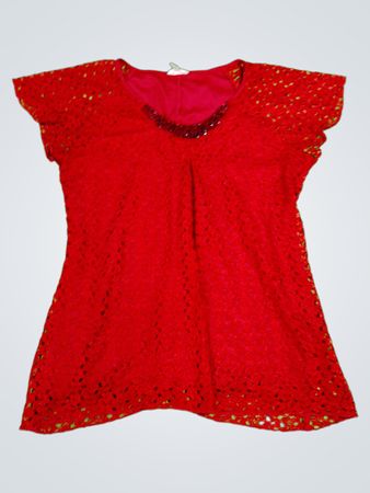 Red Crochet Top
