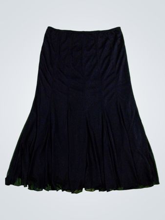 Black Flowy Midi Skirt