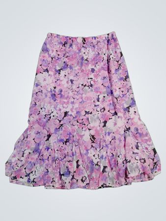 Pink Floral Skirt