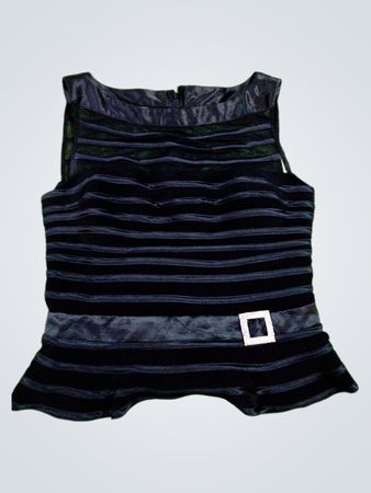 Black Striped Sleeveless Top