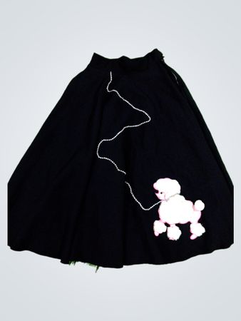 Black Skirt with Poodle Design