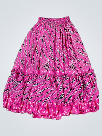 Pink Animal Print Skirt