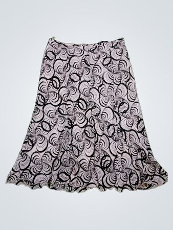 Black and White Floral Skirt