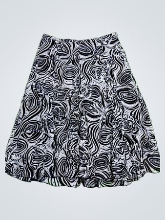 Conrad C Collection Black and White Swirl Skirt