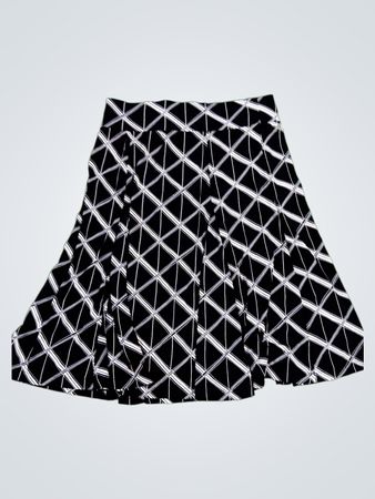 Merona Black and White Plaid Skirt