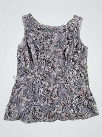 Gray Floral Tank Top