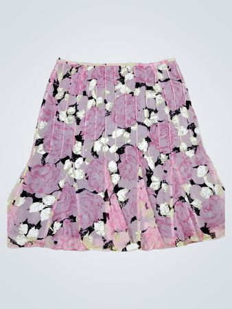Kate Hill Petite Floral Pleated Mini Skirt