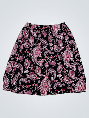Unbranded Black Paisley Print Mini Skirt