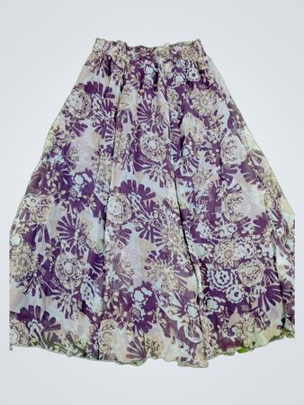 Purple Floral Skirt
