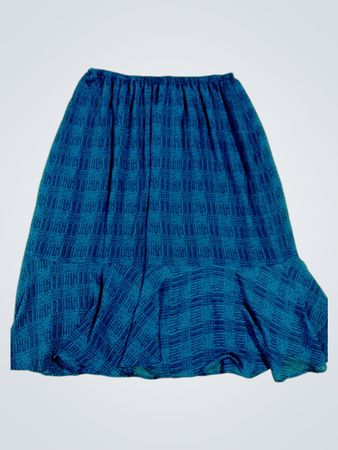 Blue Pleated Skirt