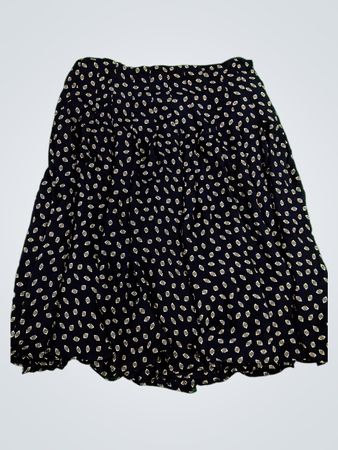 Jones New York Black Diamond Print Silk Skirt
