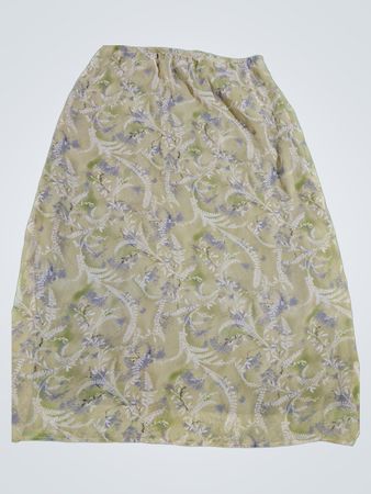 Green Floral Skirt