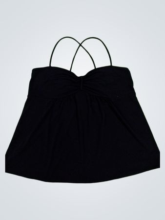 LOFT Black Crisscross Strap Cami Top