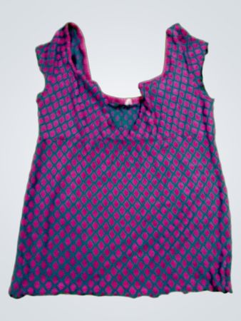 Unbranded Purple and Teal Diamond Print Sleeveless Top