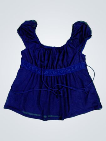 Blue Ruffled Top