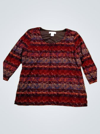 Liz Claiborne Petite Patterned Nylon Blouse