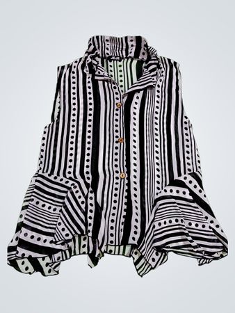 JEJE Striped Sleeveless Top
