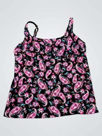 Black Floral Tank Top