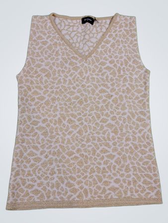 Peroota Gold Sequined Sleeveless Top