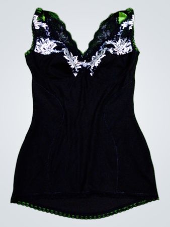 Black Lace Trim Camisole