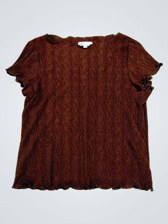 Brown Short-Sleeve Top