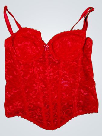 Red Lace Corset Top
