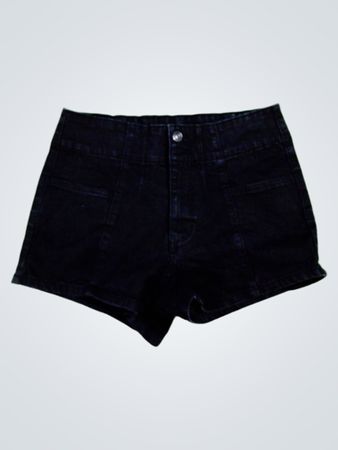 Black Denim Shorts
