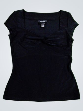 Black Signature Knits Top