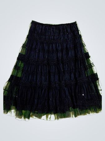 Max Studio Black Tulle Skirt