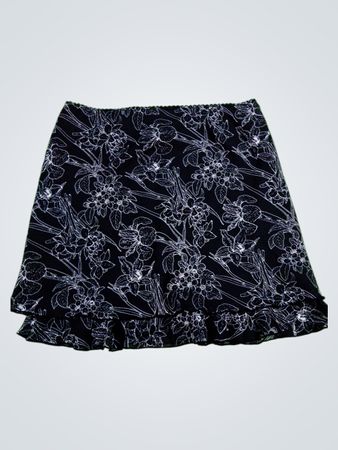 Briggs Petite Black Floral Skirt