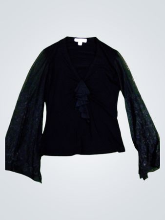 Black Long-Sleeve Top