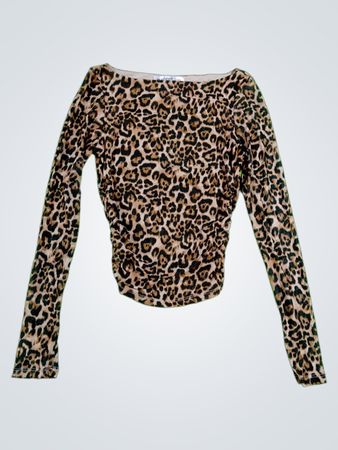 Madden Girl Leopard Print Long Sleeve Top
