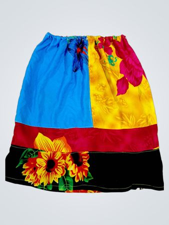 Colorful Floral Patchwork Skirt