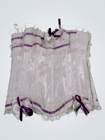White Corset with Purple Accents